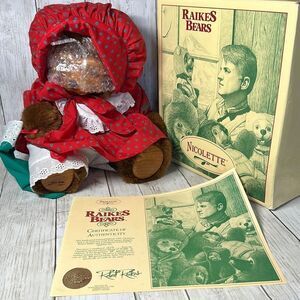 Robert Raikes Bears Nicolette #51243 1991 Box DAMAGE Certificate‎